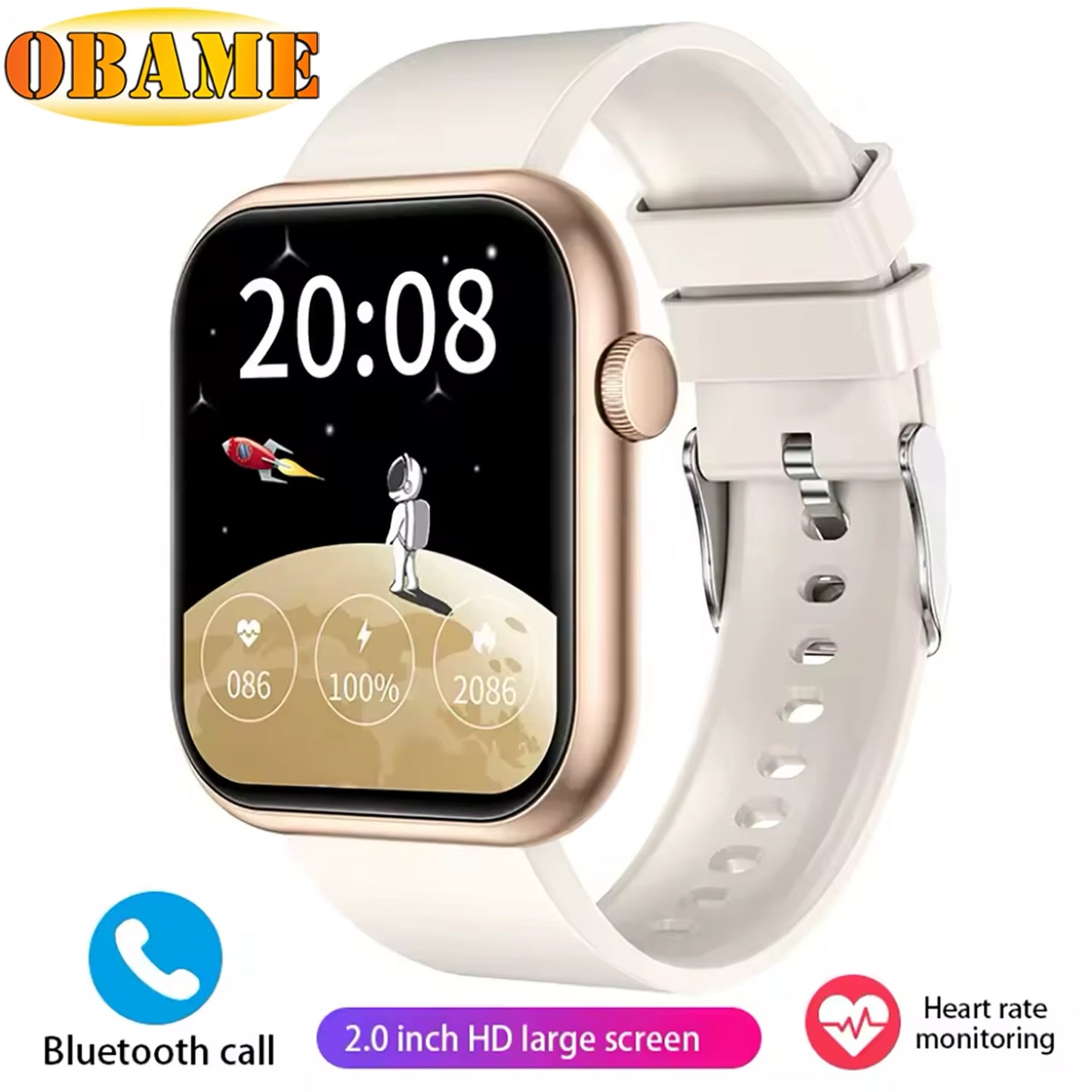 2025 New QX7 Sports Smart Watch Men Women 2.09-Inch Smartwatch GPS Bluetooth Call Heart Rate Blood Oxygen AI Voice Smartwatch