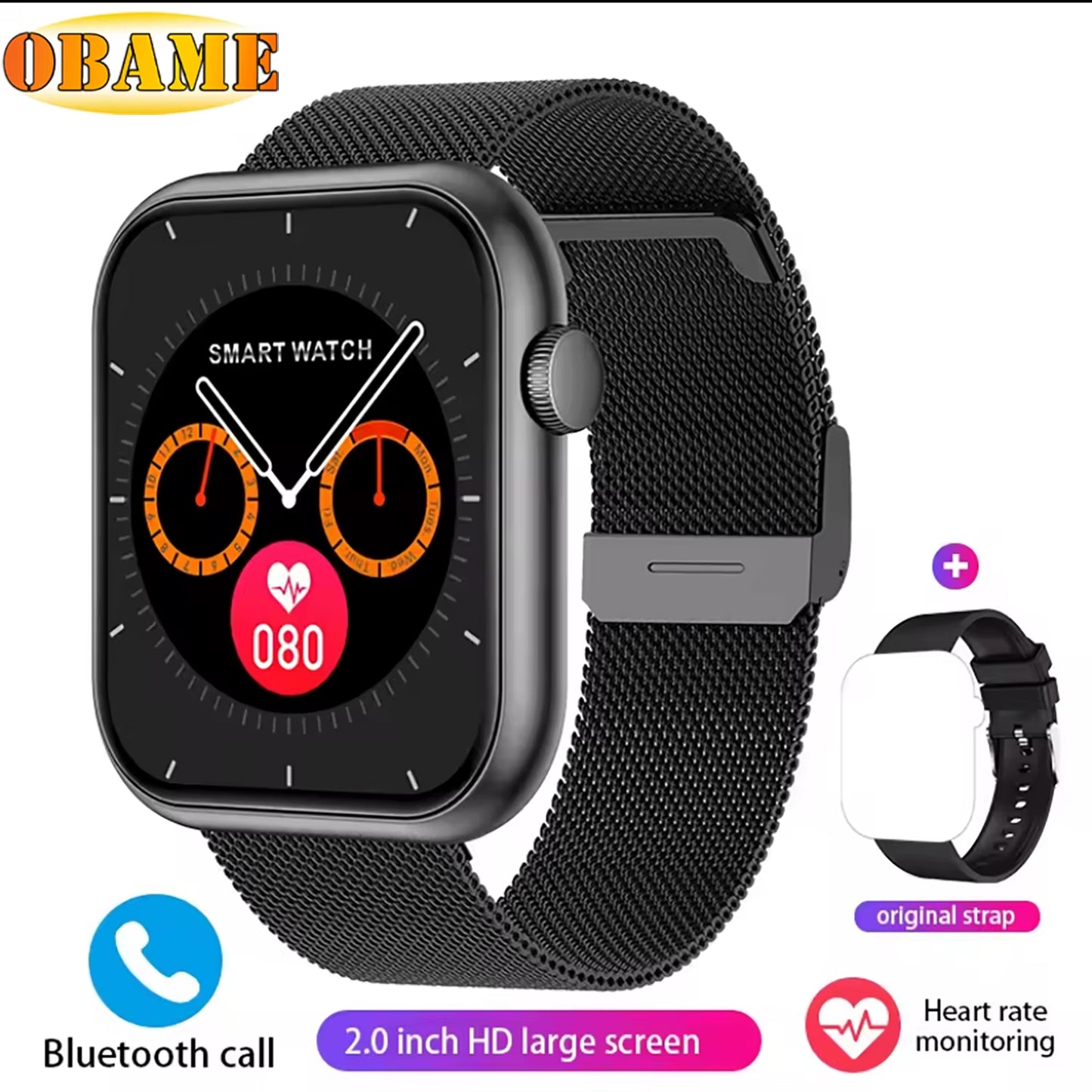 2025 New QX7 Sports Smart Watch Men Women 2.09-Inch Smartwatch GPS Bluetooth Call Heart Rate Blood Oxygen AI Voice Smartwatch