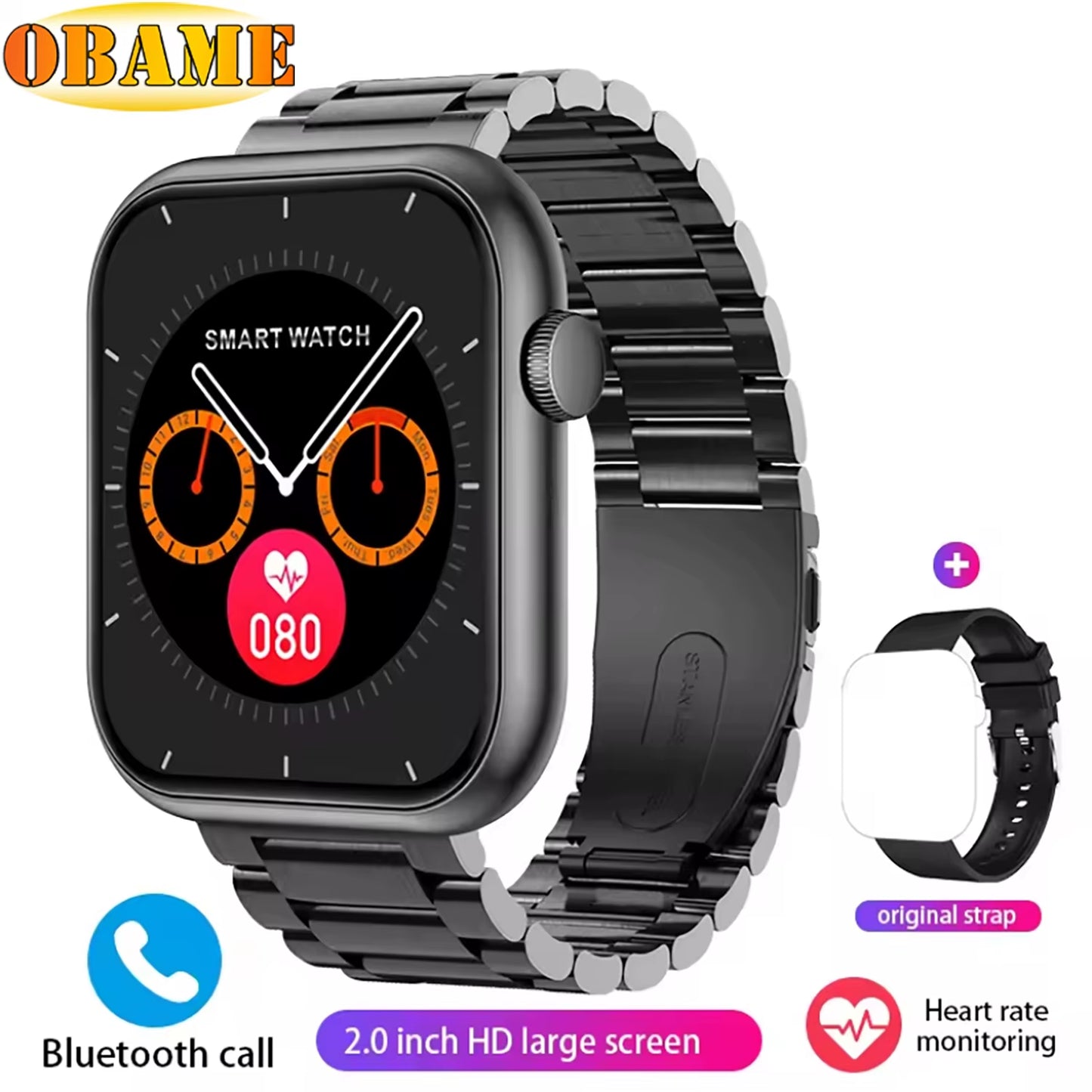 2025 New QX7 Sports Smart Watch Men Women 2.09-Inch Smartwatch GPS Bluetooth Call Heart Rate Blood Oxygen AI Voice Smartwatch