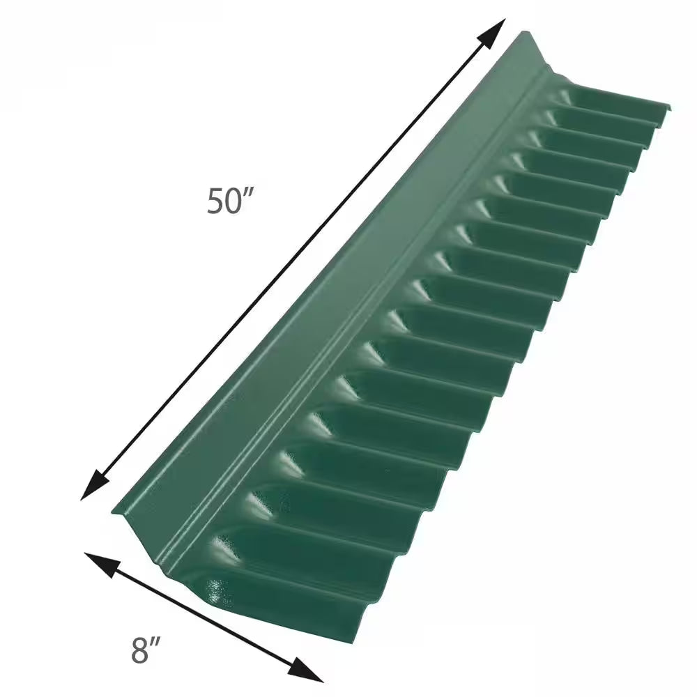 4 Ft. Polycarbonate Wall Connector Flashing in Rainforest Green
