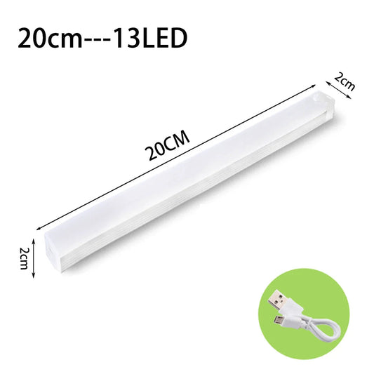 Luz LED con sensor de movimiento, luz nocturna inalámbrica USB, luz debajo del gabinete para cocina, armario, dormitorio, armario, sensor de iluminación interior