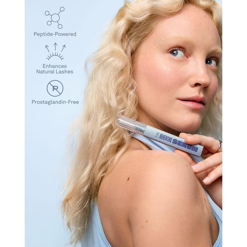 Renewing Lash Serum, Peptide-Powered Lash Serum, Support Fuller, Longer-Looking Lashes, Gentle & Effective