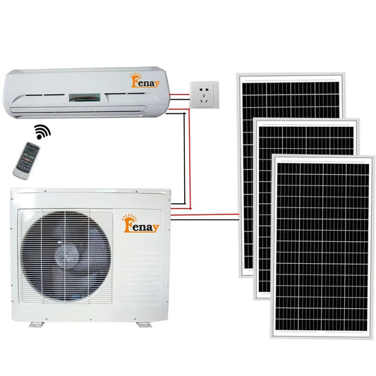 2 Ton 24000Btu Dc Inverter Hybrid Solar Powered Ac Air Conditioner Mini Split Unit for Home Use